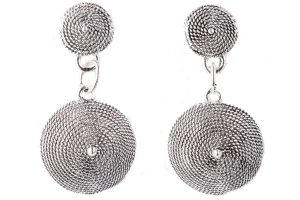 Strieborné náušnice afro duo